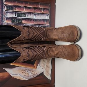 Brown fabric Cowboy boots Women’s Size 7